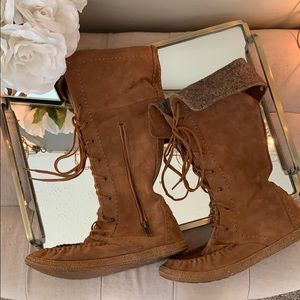 UGG Somaya tall lace up moccasin boots